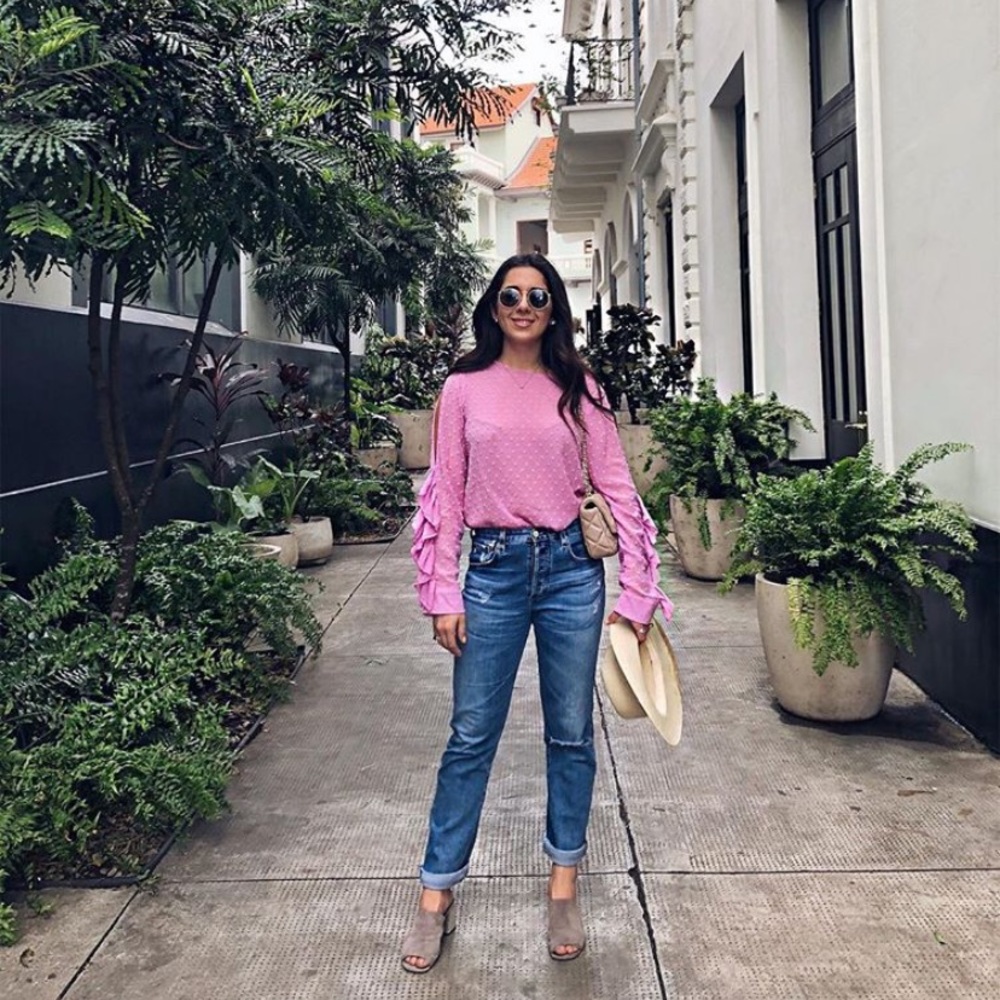 Sweet pink blouse!